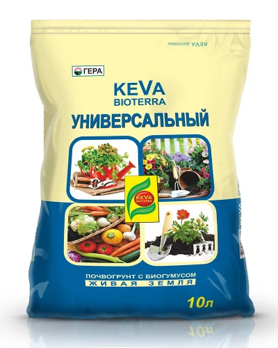 Грунт Гера Keva Bioterra универсал с биогумусом, 10 л