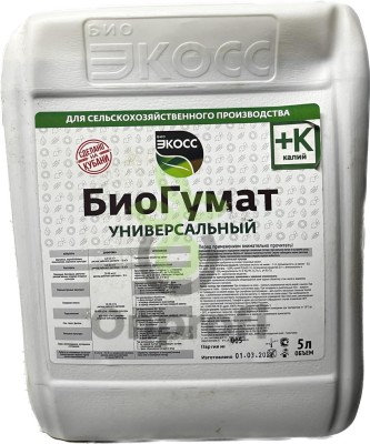 Удобрение ЭКОСС Биогумат +К, 5 л