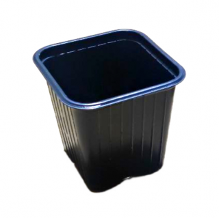 Горшок для рассады 3КВ8М 80*80*80мм, черный, 0,512 л (1шт)