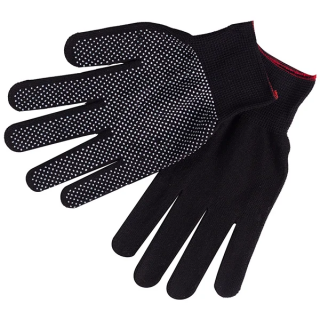 Перчатки черные микроточка (нейлон), пара (#7)