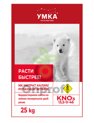Удобрение Умка Нитрат Калия (калий азотнокислый) марка А, 25кг