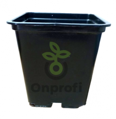 Горшок для рассады КВ11Ц 110*110*110мм, черный, 0,85л (1шт)