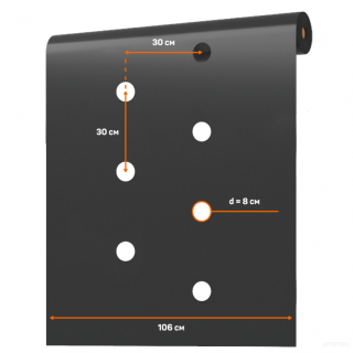 Агроволокно Агротекс Бело-Черный 80 двухслойный перфорированный,