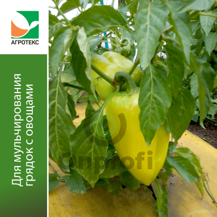 Агроволокно Агротекс Желто-Черный 80 двухслойный, (1,6м х 5м)