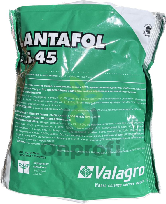 Удобрение Плантафол (Plantafol) 5-15-45+МЭ, 1 кг