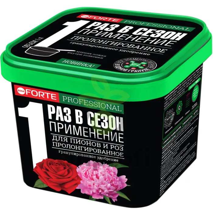 Удобрение Бона Форте для пионов и роз пролонгированное с кремнием, 1л (0,8кг)
