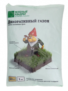 Газон Декоративный "Зеленый квадрат", 1кг